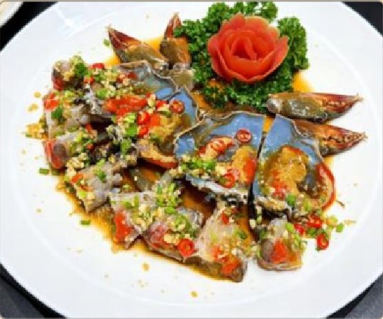 潮汕食府菜单菜品：G2 生腌膏蟹（活） Raw Marinated Live Roe Crab