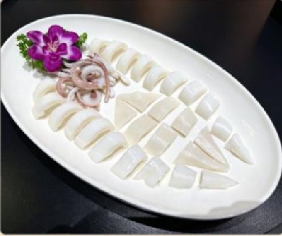 潮汕食府菜单菜品：M4 白切本港大鱿鱼 Poached Local Squid
