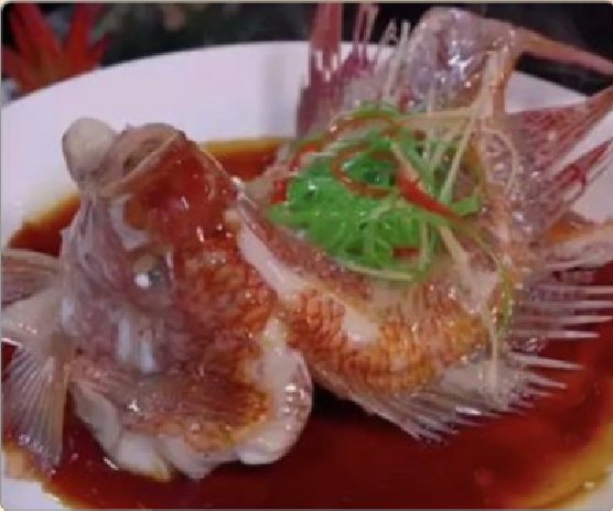 潮汕食府菜单菜品：M14 清蒸金凤鱼（活） Steamed Live Golden Phoenix Fish