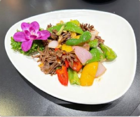 潮汕食府菜单菜品：X5 爆炒鸭胗 Wok-fried Duck Gizzard