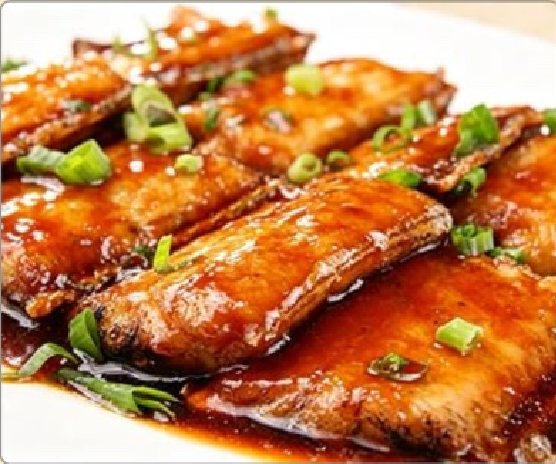 潮汕食府菜单菜品：S18 红烧带鱼 Braised Beltfish