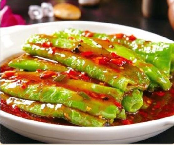 潮汕食府菜单菜品：S21 虎皮尖椒 Blistered Green Peppers