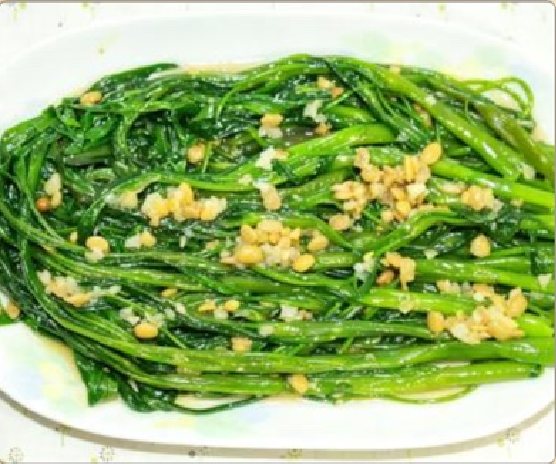 潮汕食府菜单菜品：H3 普宁豆酱炒空心菜 Water Spinach with Puning Bean Paste