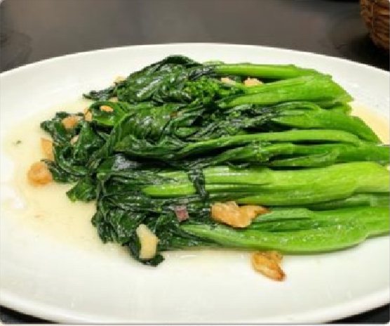 潮汕食府菜单菜品：H5 猪油炒菜心 Stir-fried Choy Sum with Lard